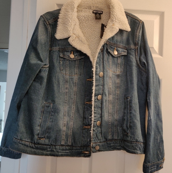 Hot topic Sherpa Lined Denim Jacket - Plus Size - Picture 2 of 7